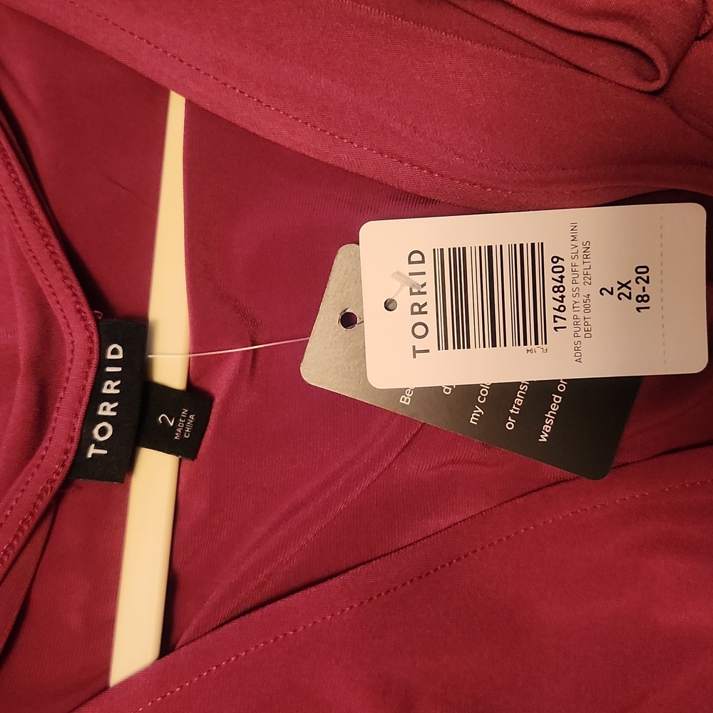 NWT Torrid Size 2 MINI STUDIO KNIT SURPLICE DRESS - Picture 9 of 9